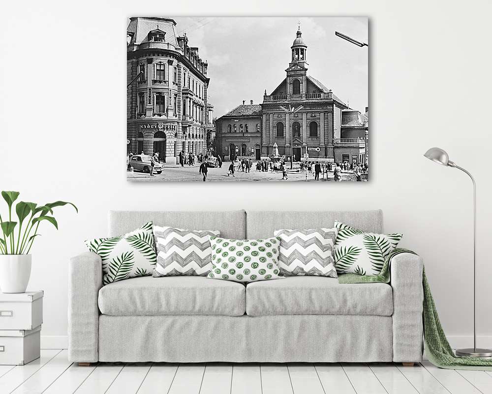 Irgalmasok temploma, Pécs (1968) - vászonkép, falikép vásárlás Irgalmasok temploma, Pécs (1968) (vászonkép) - vászonkép, falikép otthonra és irodába