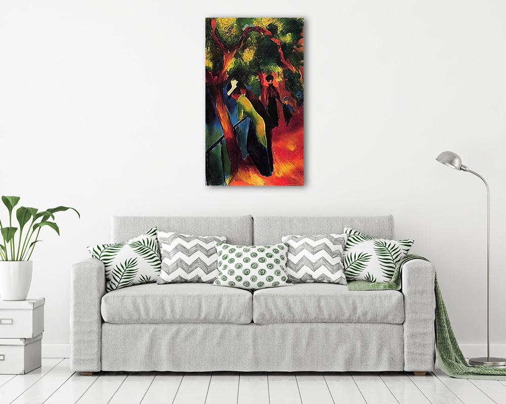 Napos sétány (keretezett kép) - vászonkép, falikép otthonra és irodába