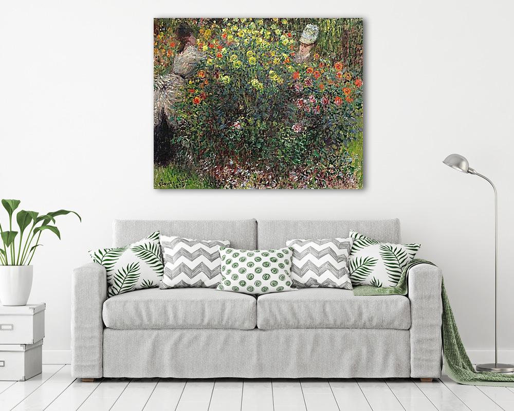 Hölgyek a virágok közt (1875) (vászonkép) - vászonkép, falikép otthonra és irodába