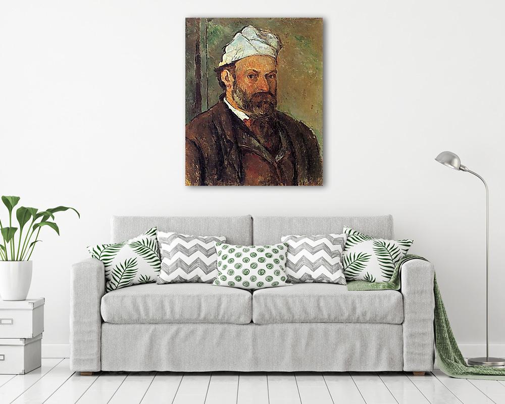Cézanne önarckép, fehér turbánnal (vászonkép) - vászonkép, falikép otthonra és irodába