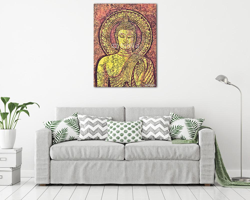 buddha akrilfestmény (többrészes kép) - vászonkép, falikép otthonra és irodába