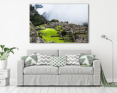 Machu Picchu, az ősi inka város Andoknál, Peru (vászonkép) - vászonkép, falikép otthonra és irodába