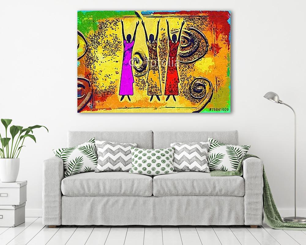 Afrika retro vintage stílusban (vászonkép) - vászonkép, falikép otthonra és irodába