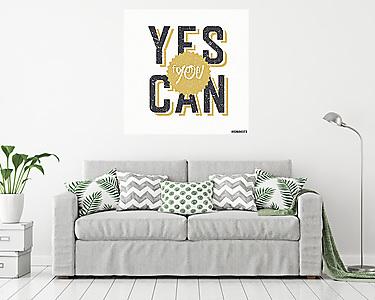 Yes You Can - Retro stílus (vászonkép) - vászonkép, falikép otthonra és irodába