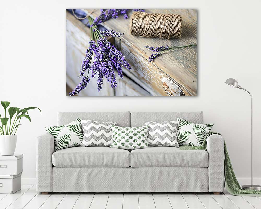 Levendula virágok (keretezett kép) - vászonkép, falikép otthonra és irodába