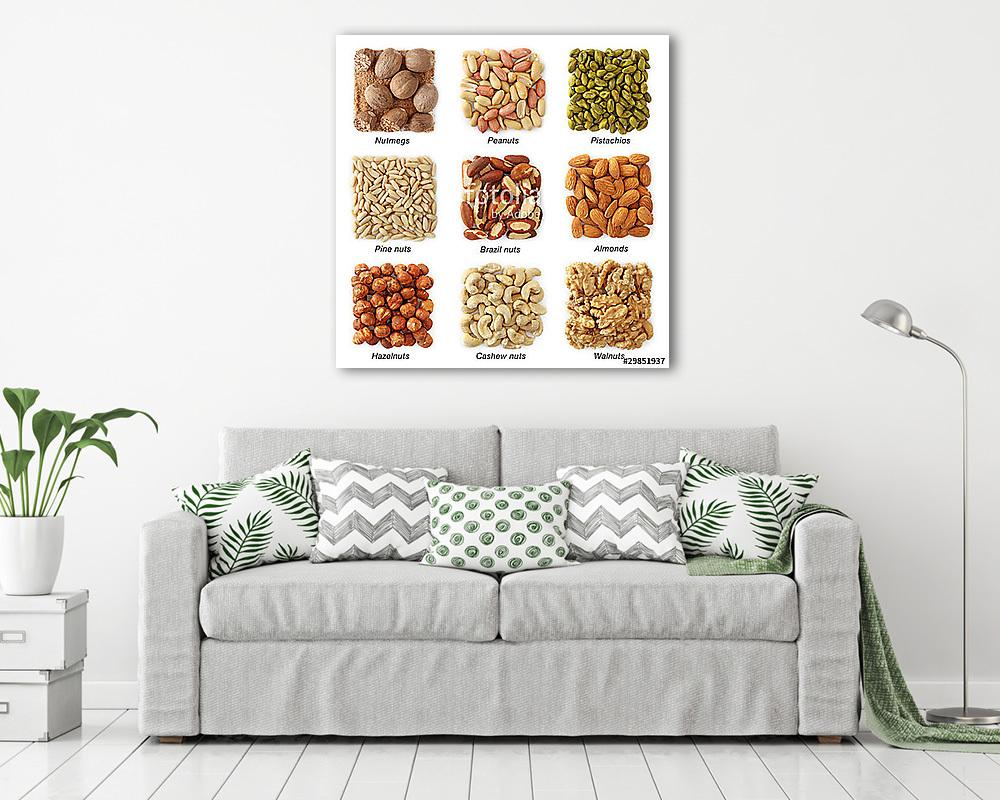 Nuts kollekció címek elszigetelt fehér háttérrel (bögre) - vászonkép, falikép otthonra és irodába