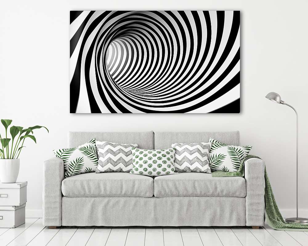 Absztrakt 3d spirál háttér fekete-fehér - vászonkép, falikép vásárlás Absztrakt 3d spirál háttér fekete-fehér (keretezett kép) - vászonkép, falikép otthonra és irodába