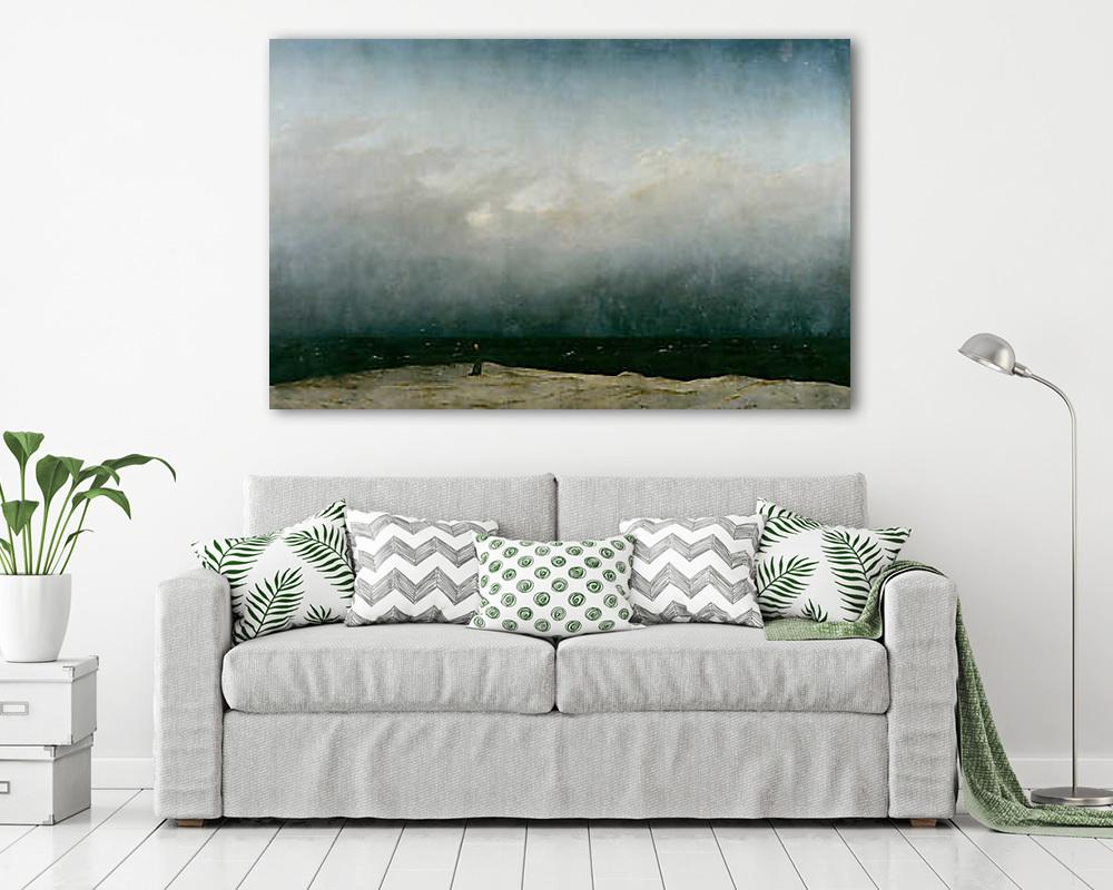 Szerzetes a tengerparton (vászonkép) - vászonkép, falikép otthonra és irodába