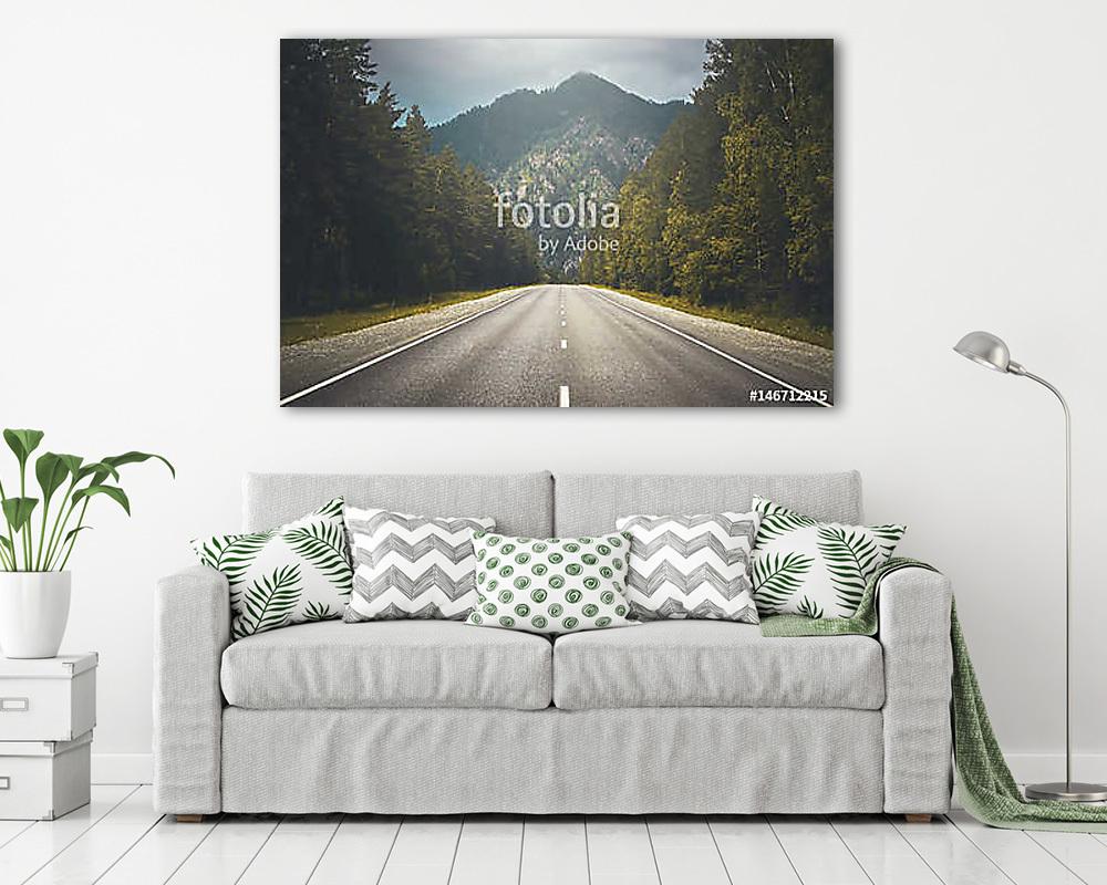 country road (bögre) - vászonkép, falikép otthonra és irodába