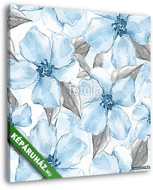 Floral seamless pattern 5. Watercolor background with delicate f - vászonkép 3D látványterv