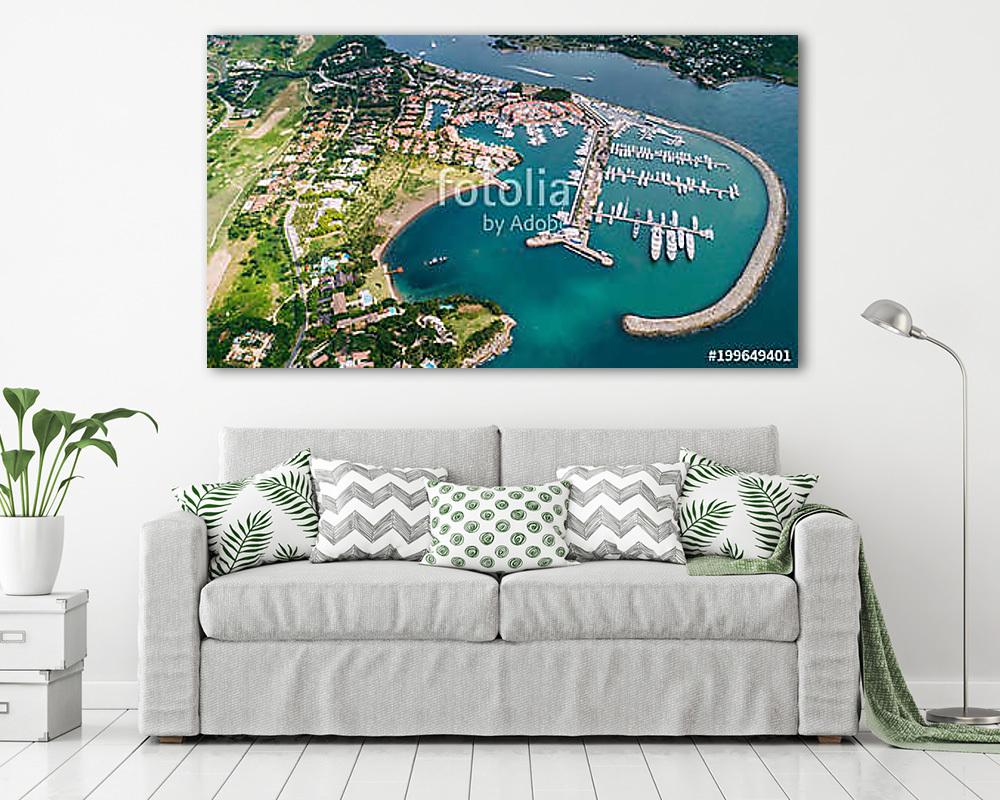 Casa de Campo. Big port for yacht parking. Above (keretezett kép) - vászonkép, falikép otthonra és irodába