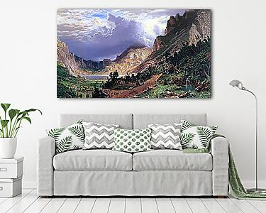 Vihar a hegyekben (vászonkép) - vászonkép, falikép otthonra és irodába