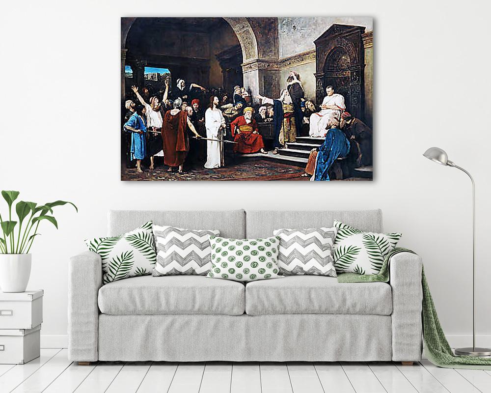 Krisztus Pilátus előtt (színverzió 1.) - vászonkép, falikép vásárlás Krisztus Pilátus előtt (színverzió 1.) (vászonkép) - vászonkép, falikép otthonra és irodába