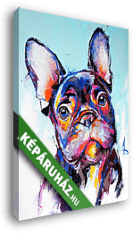 Francia bulldog portré - vászonkép 3D látványterv