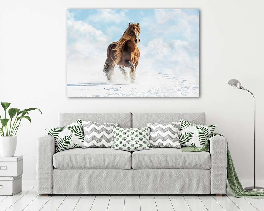 Téli galopp (vászonkép) - vászonkép, falikép otthonra és irodába