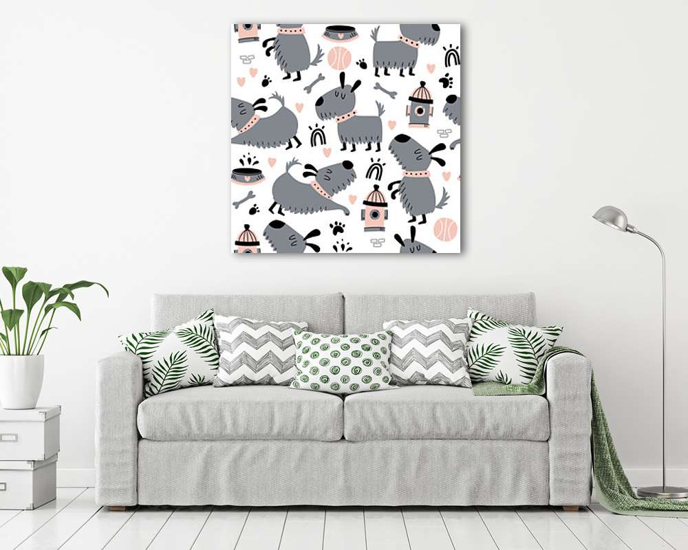 Kajla kutyus a főszerepben tapétaminta (fotótapéta) - vászonkép, falikép otthonra és irodába