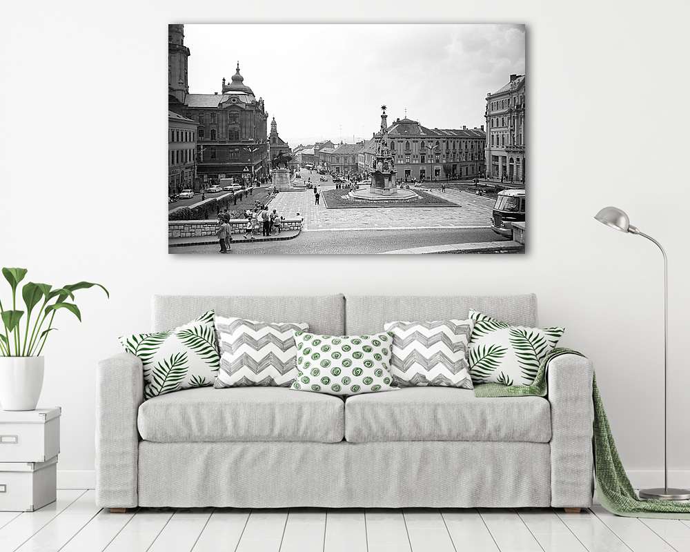 Pécs, Széchenyi tér (1963) - vászonkép, falikép vásárlás Pécs, Széchenyi tér (1963) (vászonkép) - vászonkép, falikép otthonra és irodába