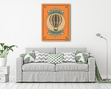 Hőlégballon vintage reklám (vászonkép) - vászonkép, falikép otthonra és irodába