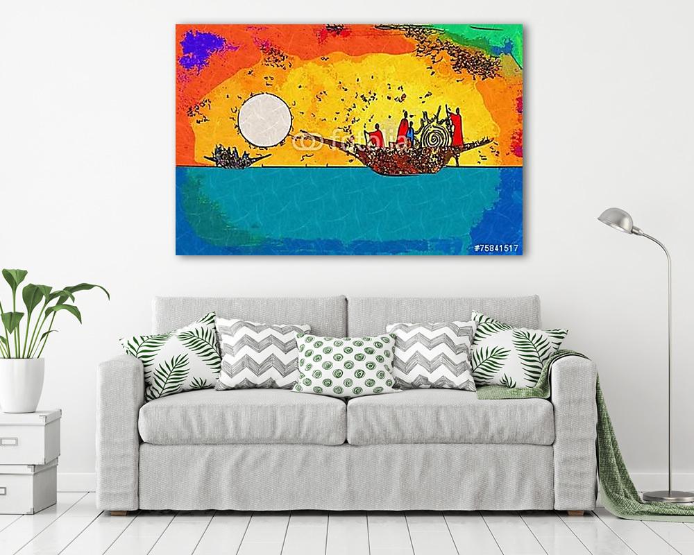 Afrika retro vintage stílusban - vászonkép, falikép vásárlás Afrika retro vintage stílusban (vászonkép) - vászonkép, falikép otthonra és irodába