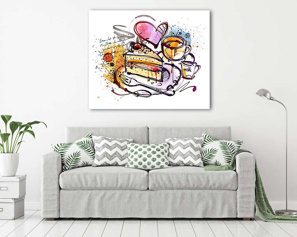 Cake Sketch - vászonkép, falikép vásárlás Cake Sketch (vászonkép) - vászonkép, falikép otthonra és irodába
