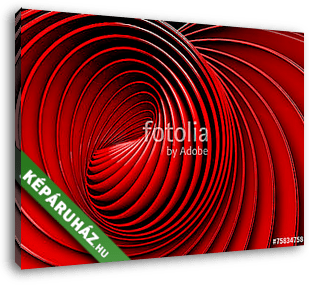 Absztrakt piros örvény - vászonkép 3D látványterv