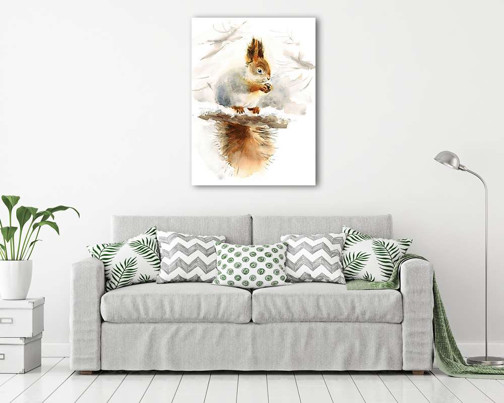 Falatozó mókus - vászonkép, falikép vásárlás Falatozó mókus (vászonkép) - vászonkép, falikép otthonra és irodába