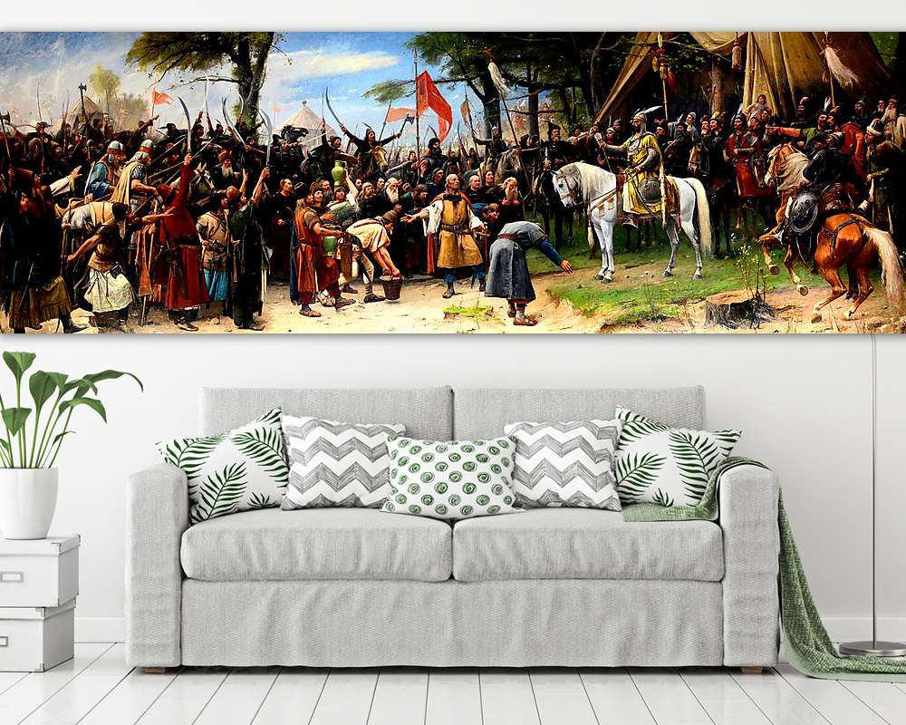 Honfoglalás (többrészes kép) - vászonkép, falikép otthonra és irodába