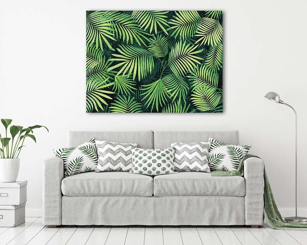 Trópusi levelek (vászonkép) - vászonkép, falikép otthonra és irodába