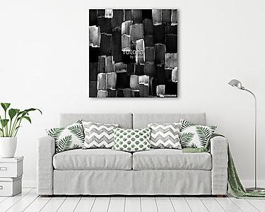 Abstract black and white background. Monochrome brush strokes texture. (vászonkép) - vászonkép, falikép otthonra és irodába