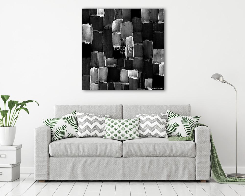 Abstract black and white background. Monochrome brush strokes texture. - vászonkép, falikép vásárlás Abstract black and white background. Monochrome brush strokes texture. (fotótapéta) - vászonkép, falikép otthonra és irodába