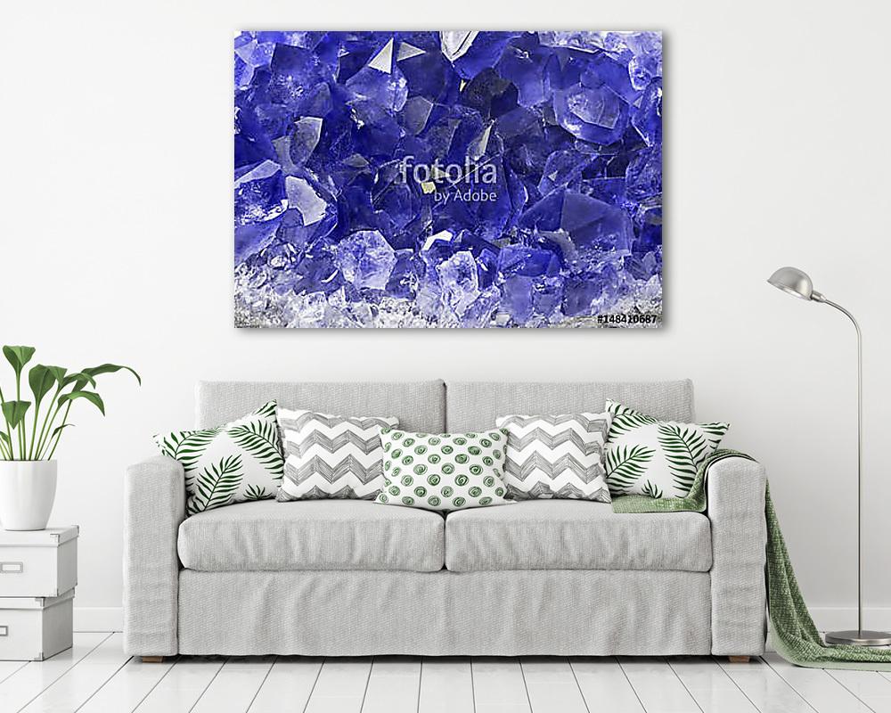 blue sapphire group macro (többrészes kép) - vászonkép, falikép otthonra és irodába