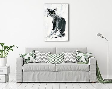 Fekete macska (vászonkép) - vászonkép, falikép otthonra és irodába