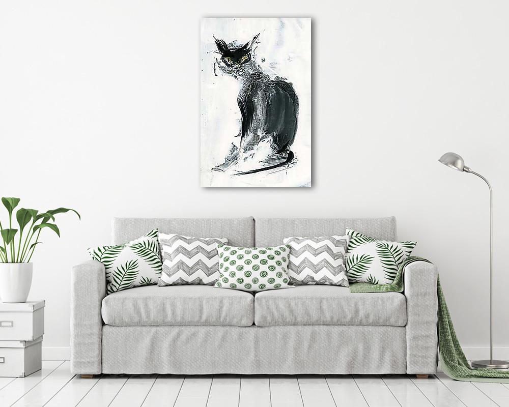 Fekete macska - vászonkép, falikép vásárlás Fekete macska (vászonkép) - vászonkép, falikép otthonra és irodába