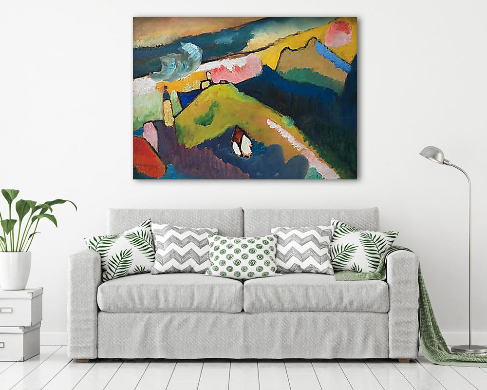 Murnau látképe templommal - vászonkép, falikép vásárlás Murnau látképe templommal (többrészes kép) - vászonkép, falikép otthonra és irodába