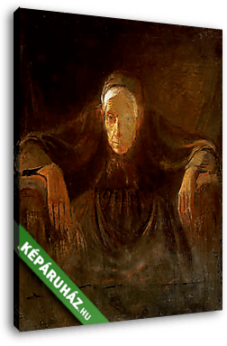 Öreg hölgy portréja (tanulmány) - vászonkép 3D látványterv