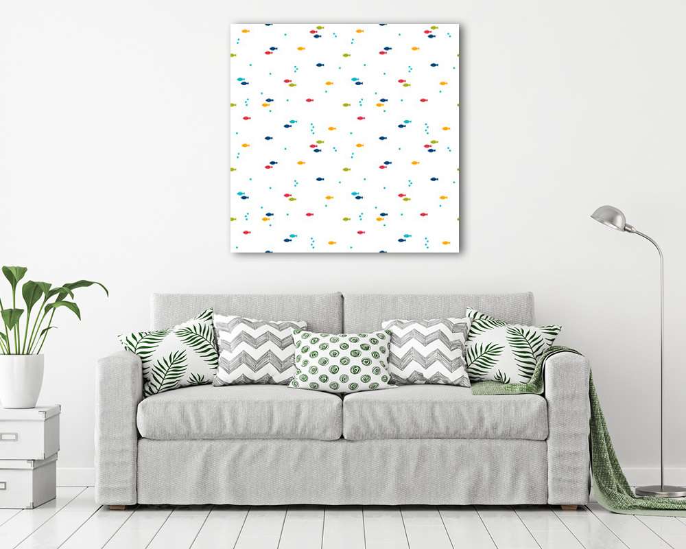 Apró halacskák tapétaminta (fotótapéta) - vászonkép, falikép otthonra és irodába