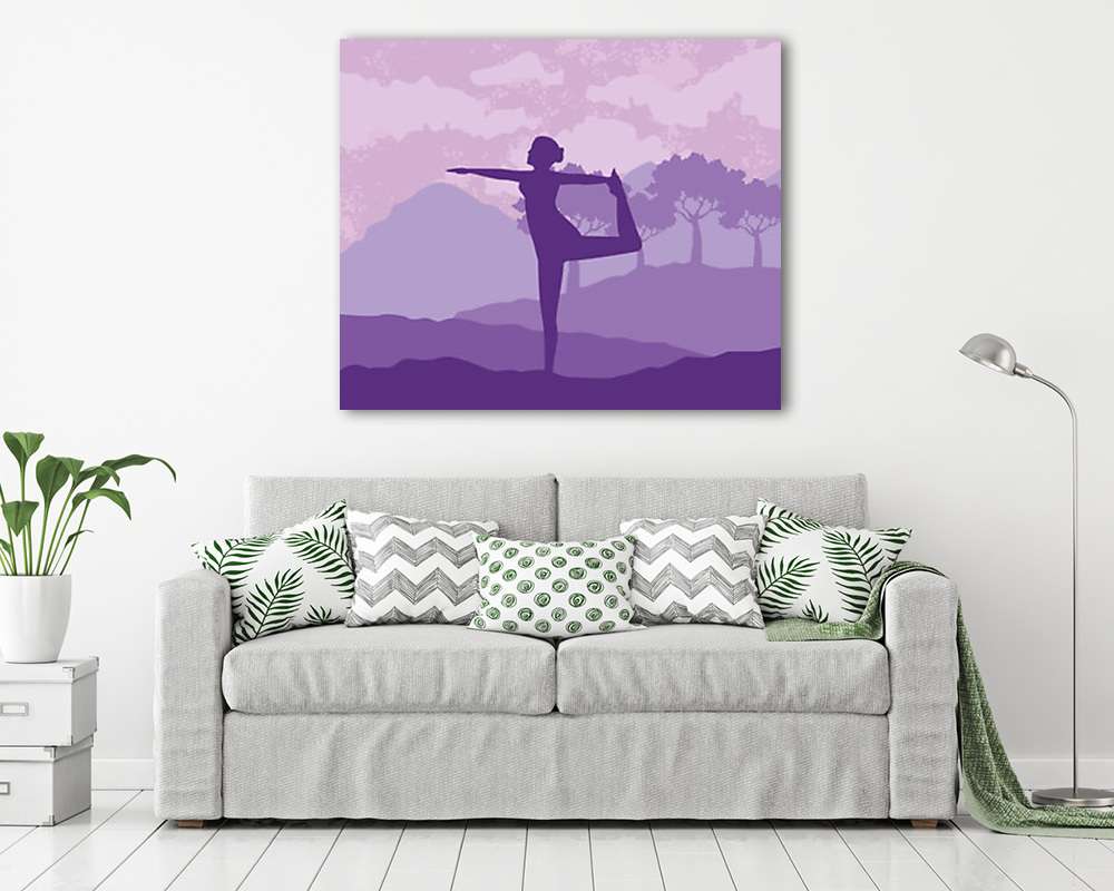 Jóga, dancer pose scene (poszter) - vászonkép, falikép otthonra és irodába
