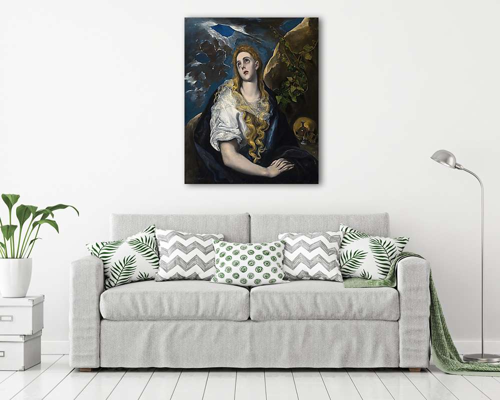 Mária Magdaléna bűnbánata (keretezett kép) - vászonkép, falikép otthonra és irodába