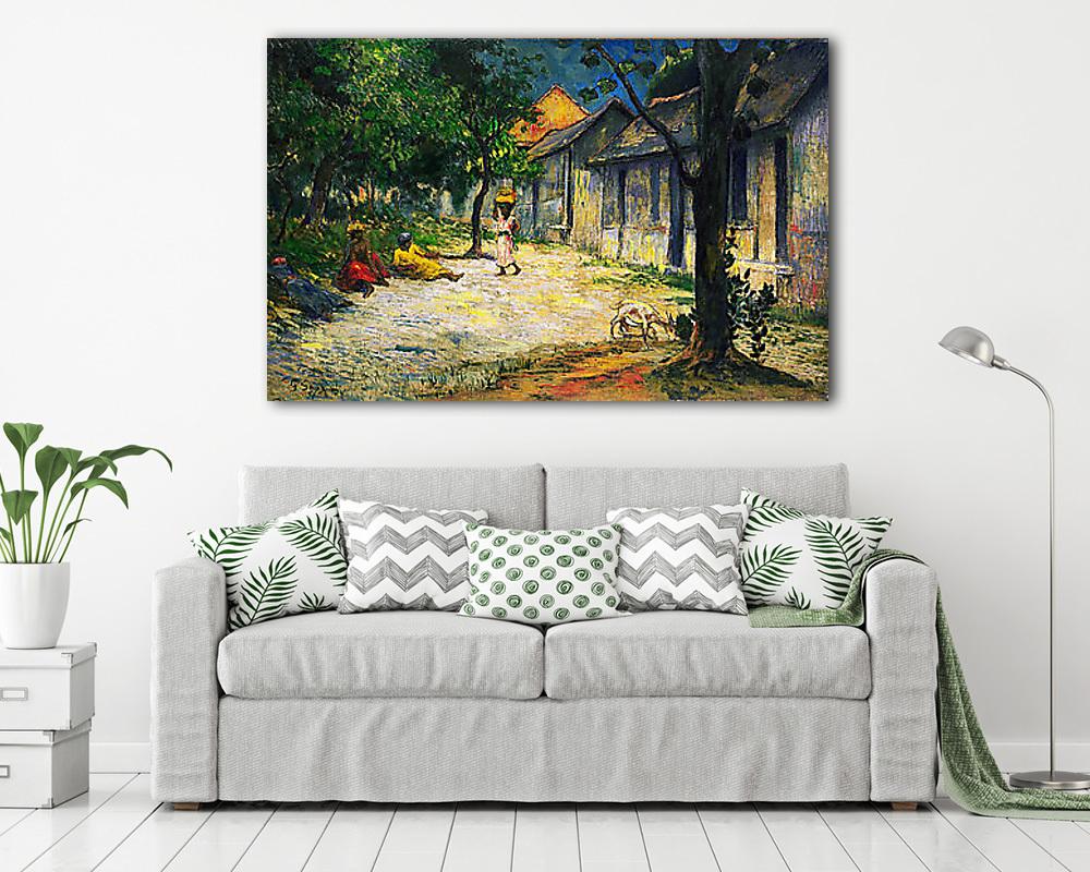 Falu Martinique-en - Színverzió 1. (többrészes kép) - vászonkép, falikép otthonra és irodába