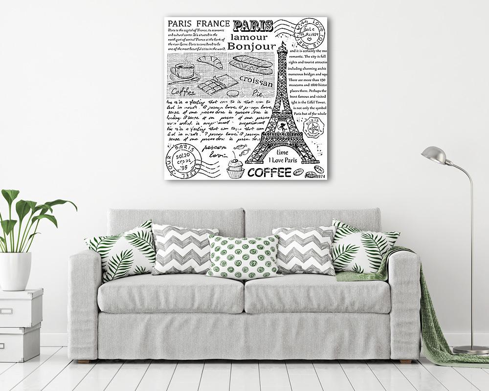 Párizs Eiffel-torony - vászonkép, falikép vásárlás Párizs Eiffel-torony (fotótapéta) - vászonkép, falikép otthonra és irodába