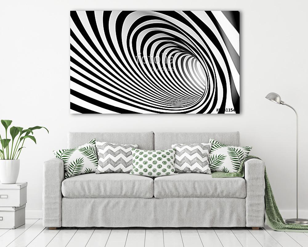 Absztrakt 3d spirál háttér fekete-fehérben - vászonkép, falikép vásárlás Absztrakt 3d spirál háttér fekete-fehérben (keretezett kép) - vászonkép, falikép otthonra és irodába