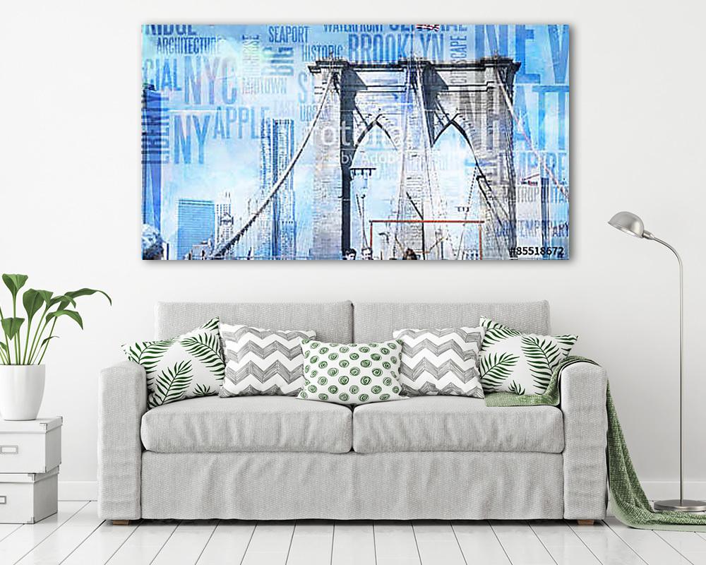 NY Brooklyn Bridge (vászonkép) - vászonkép, falikép otthonra és irodába
