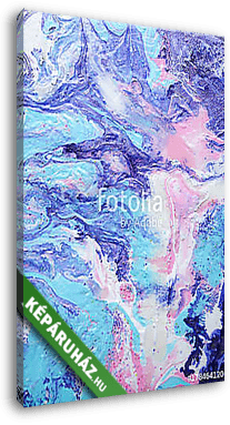 Pastel Pink, Blue, Purple, and White Fluid Acrylic Abstract Pastel Contemporary Art Painting - vászonkép 3D látványterv