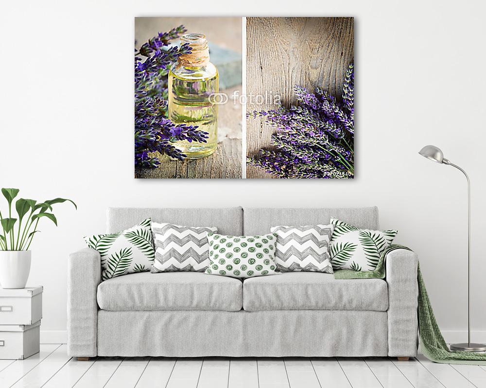 Gyógyfürdő levendula és törölközővel (poszter) - vászonkép, falikép otthonra és irodába