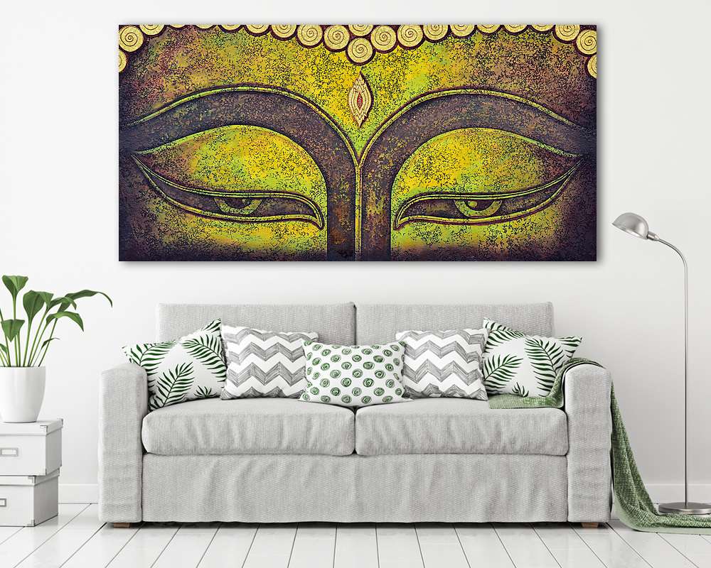 buddha arc akril festmény (poszter) - vászonkép, falikép otthonra és irodába