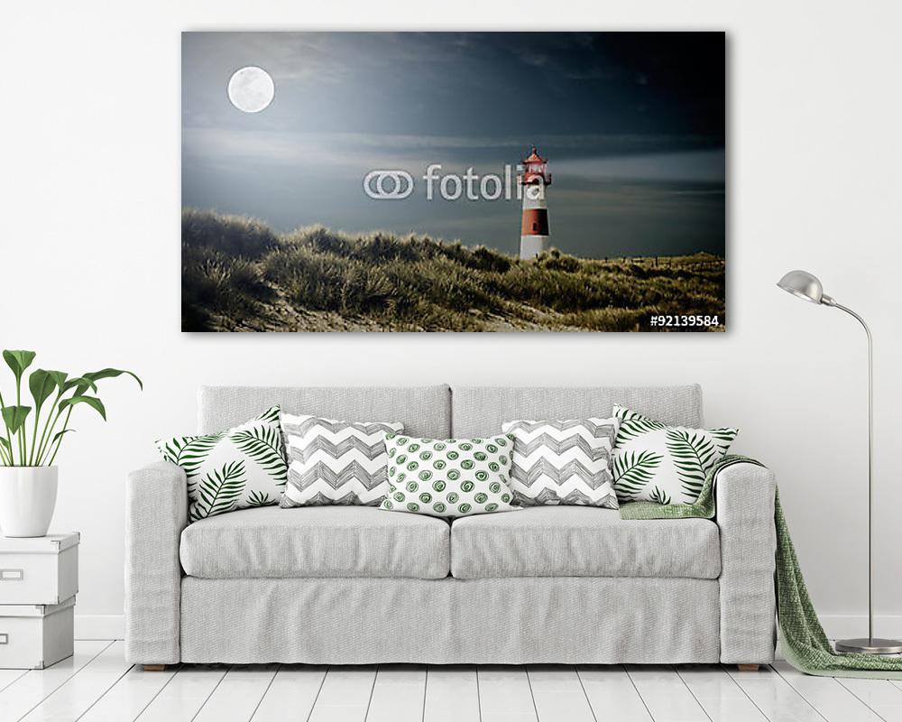 Világítótorony a dűnén - megváltozott a szüreti hatás. - vászonkép, falikép vásárlás Világítótorony a dűnén - megváltozott a szüreti hatás. (fotótapéta) - vászonkép, falikép otthonra és irodába