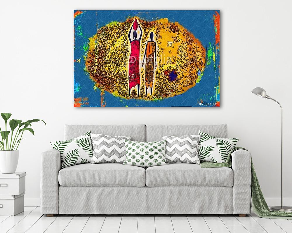 Afrika retro vintage stílusban - vászonkép, falikép vásárlás Afrika retro vintage stílusban (fotótapéta) - vászonkép, falikép otthonra és irodába