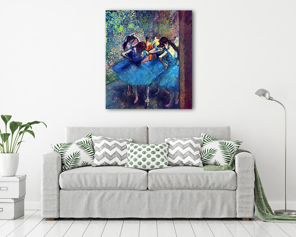 Balett- táncosnők kék ruhában - vászonkép, falikép vásárlás Balett- táncosnők kék ruhában (többrészes kép) - vászonkép, falikép otthonra és irodába