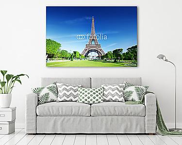 napsütéses reggel és Eiffel-torony, Párizs, Franciaország (vászonkép) - vászonkép, falikép otthonra és irodába