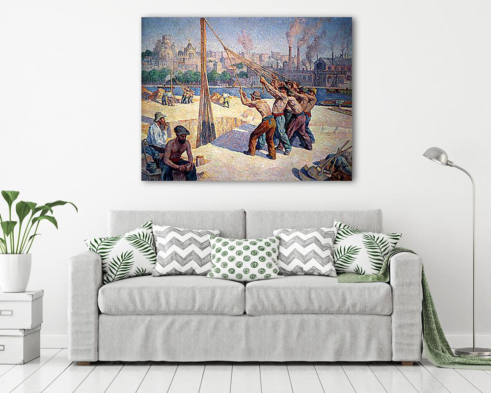 Építőmunkások (többrészes kép) - vászonkép, falikép otthonra és irodába